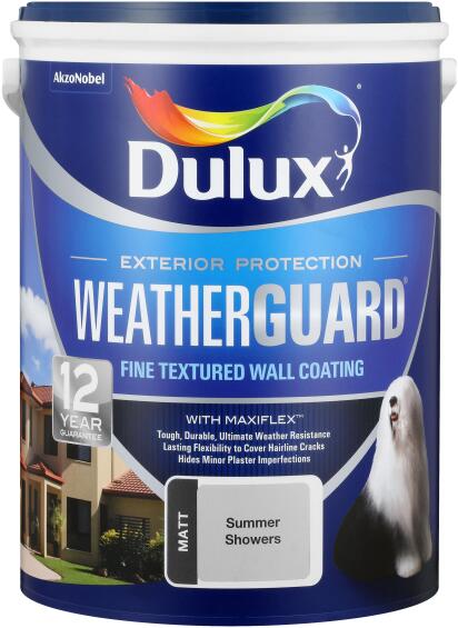 Paint Exterior Fine Textured Dulux Weatherguard Summer Showers L