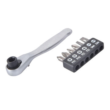 Mini ratchet handle W DEXTER + 6 bits DEXTER