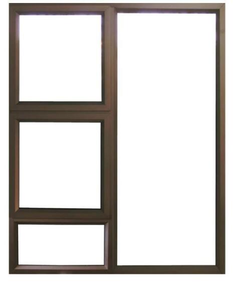 Aluminum window bronze  PTT1515 w1500 x h1500mm