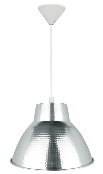 pendant light E27 1x60w aluminium white 