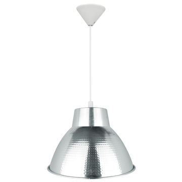 pendant light E27 1x60w aluminium white 