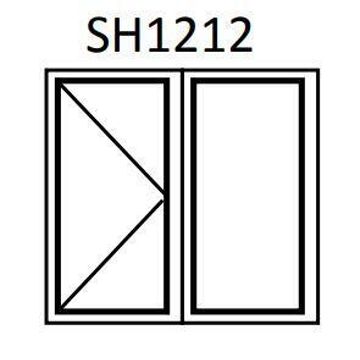 Aluminum window bronze  SH1212 w1200 x h1200mm