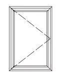 Aluminum window bronze  SH69 w600 x h900mm