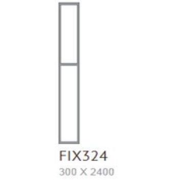 Aluminum window bronze  FIX324 w300 x h2400mm