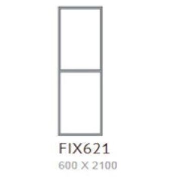Aluminum window bronze sidelight FIX621 w600 x h2100mm