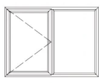 Aluminum window bronze  SH129 w1200 x h900mm