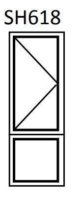 Aluminum window bronze  SH618 w600 x h1800mm