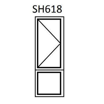 Aluminum window bronze  SH618 w600 x h1800mm