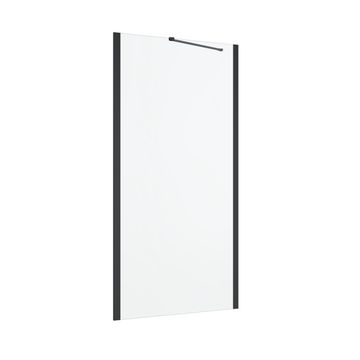 Shower Fixed Panel Remix Black with Clear Glass 90x195cm