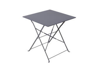Naterial Flora Origami Steel Patio Table Dark Grey L70cmxW70cm (Excluding Chairs)