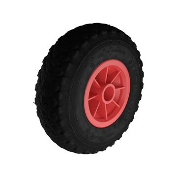 Inflatable wheel rubber 260mm plastic rim no bearing 150kg
