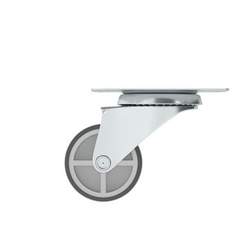 Caster Wheels with Plate Indoor Standers 75mm