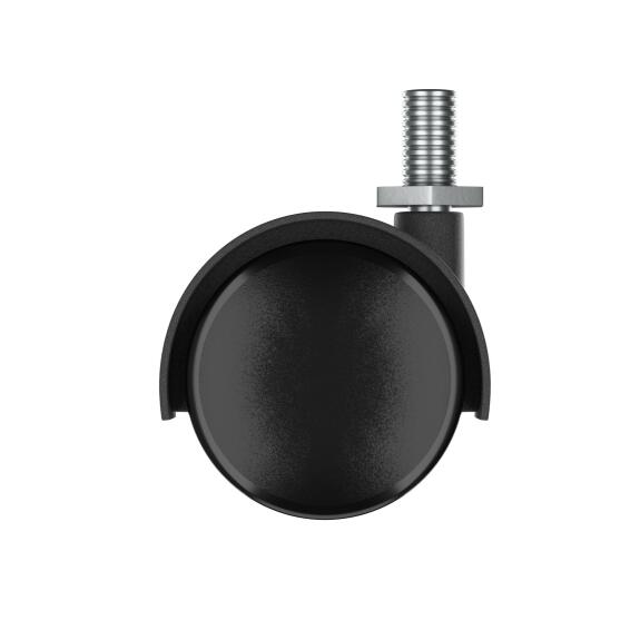 Caster Wheel with Thread Indoor Standers Black 40mm