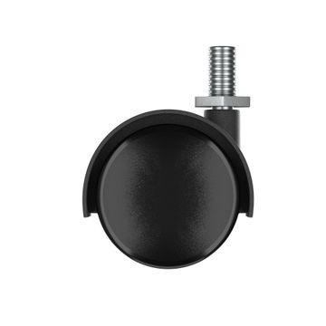 Caster Wheel with Thread Indoor Standers Black 50mm