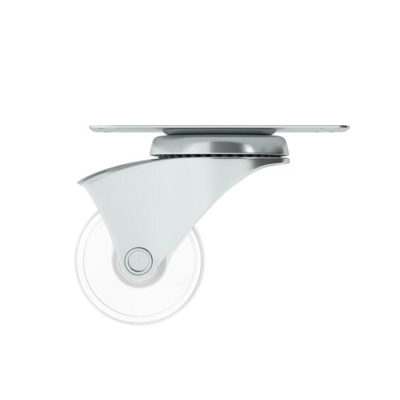Roller Caster with Plate Standers Transparent 35mm