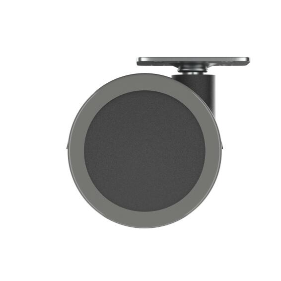 Caster Wheel With Plate Anti-slide Indoor Standers Dark Grey 50mm