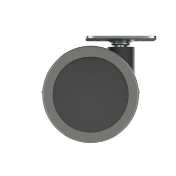 Caster Wheel With Plate Anti-slide Indoor Standers Dark Grey 50mm