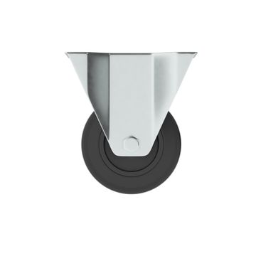 Caster Wheel Single Direction Plate Indoor and Outdoor Standers Black 100mm