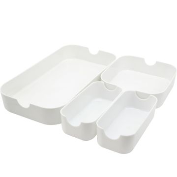 Remix Sensea Set Of 4 Storage Boxes White 