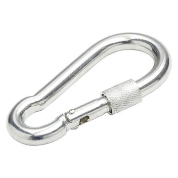 Snap hook screw nut silver 10x100mm 160kg standers