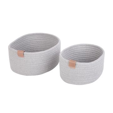 Sensea Magda Set of 2 Storage Baskets Granit 3 