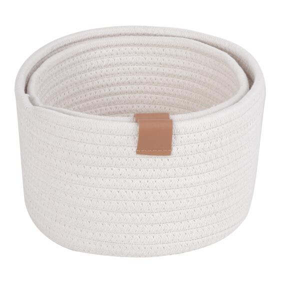  Sensea Magda Set Of 2 Storage Baskets Cream 