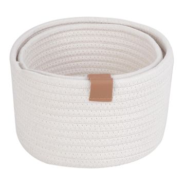 Sensea Magda Set Of 2 Storage Baskets Cream 