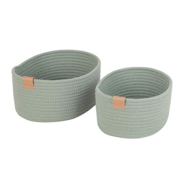Sensea Magda Set Of 2 Storage Baskets Sage 