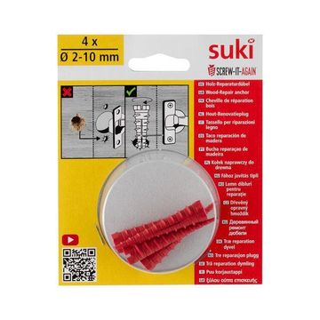 Screw-it-again wood anchor suki