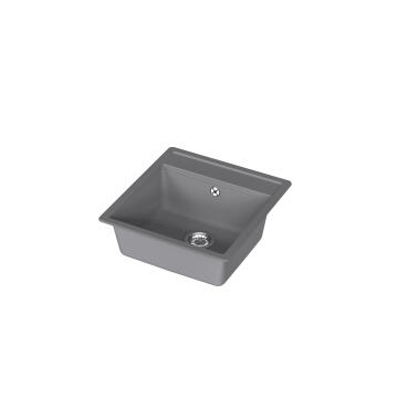 Kitchen sink 1 bowl stone composite drop in white W51XD49XH18CM