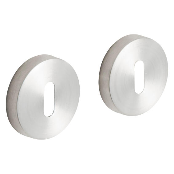 Escutcheons round rose key entry brushed nickel finish standers