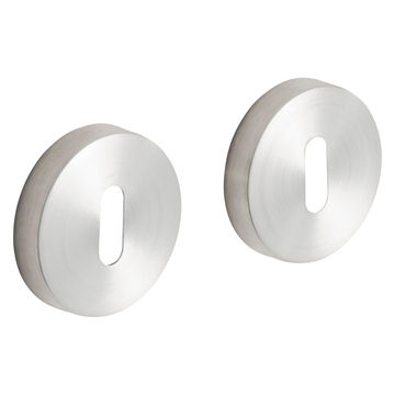 Escutcheons round rose key entry brushed nickel finish standers