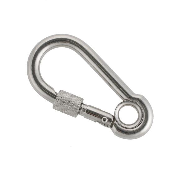 Safety spring hook screw nut stainless steel 8.0x80mm 200kg standers