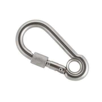 Safety spring hook screw nut stainless steel 8.0x80mm 200kg standers