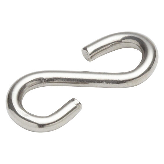 S-hook open silver 25x25mm standers