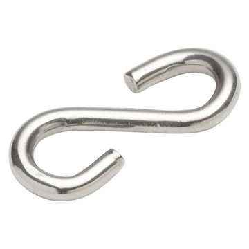 S-hook open silver 25x25mm standers