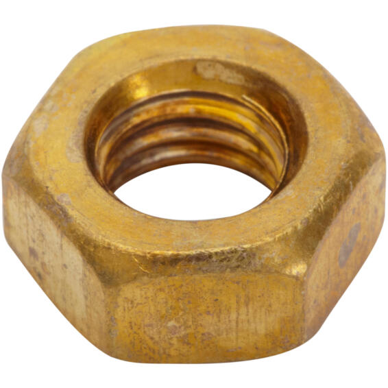 Brass hexagon nuts 6mm 15pc standers