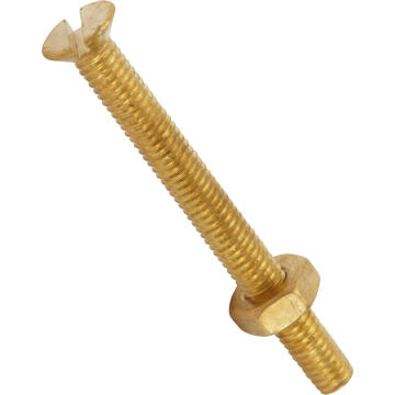 Bolt and nut countersunk head solid brass 3.0x30mm 20pc standers