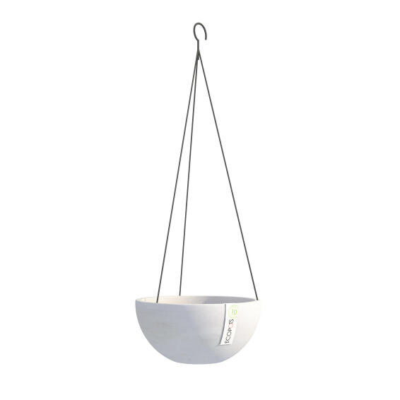 ECOPOT HANGING BRUSSELS 27 WHITE GREY
