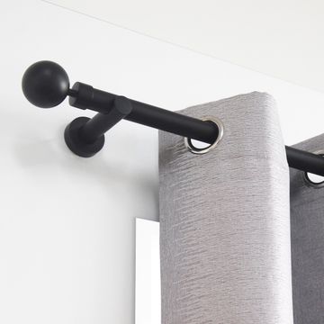 1pc single fix curtain bracket aa graph mat black d28 92mm inspire