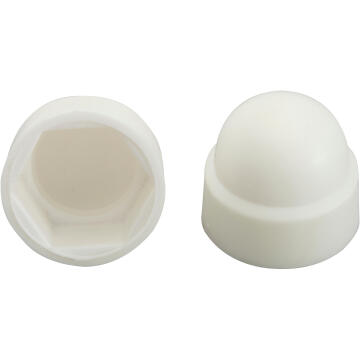 Dome nuts white plastic 10mm 4pc standers