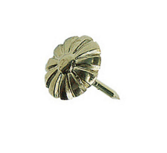 Upholstery nails brass plated 11mm 40pc standers