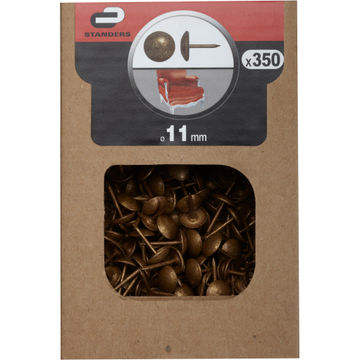 Upholstery nails bronze 11mm 350pc box standers