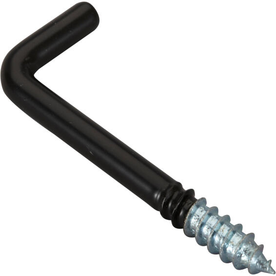 Cup hooks square black powder coated 6.0x70mm 2pc standers