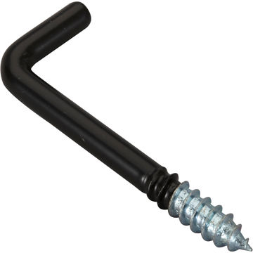 Cup hooks square black powder coated 6.0x70mm 2pc standers