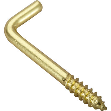 Cup hooks square brass plated 6.0x70mm 2pc standers
