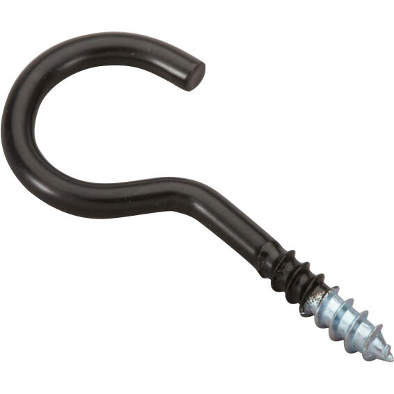 Cup hooks black powder coated 4.0x30mm 6pc standers