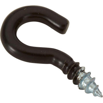 Cup hooks black powder coated 2.5x10mm 20pc standers