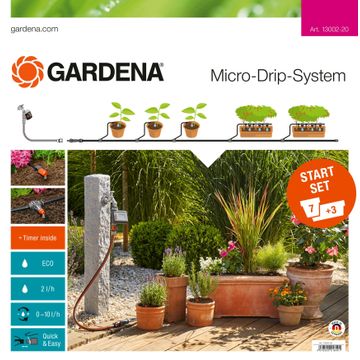 Gardena drip irrigation starter set for pots 15 meter with automatic water control