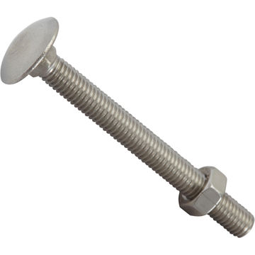Carraige bolt and nut stainless steel 5.0x50mm 4pc standers